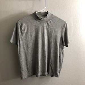 Zara Boxy Cut Mock-Neck Tee